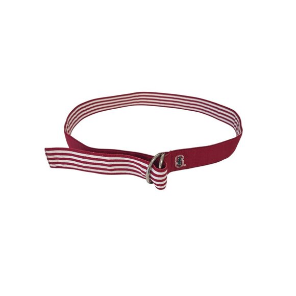 Stanford University Cardinal Red Striped Canvas D-Ring Belt – Unisex – One Size - Picture 2 of 9